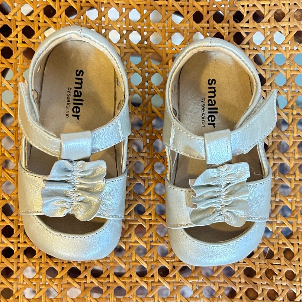 See Kai Run Smaller Silver Metallic Baby Shoes